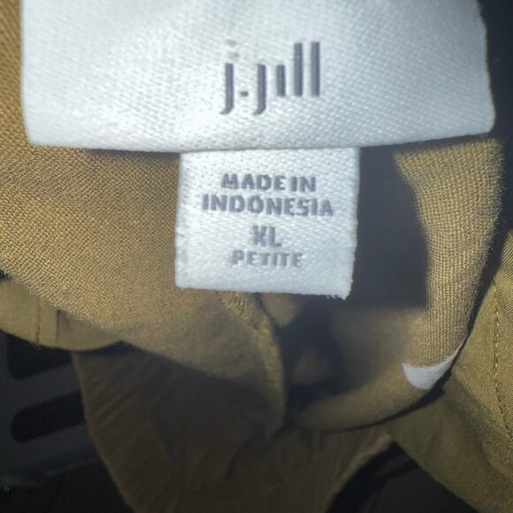 J. Jill Olive Green Linen Blend Cropped Capri Wide Leg Pull-On Pants Size XLP - Picture 5 of 8